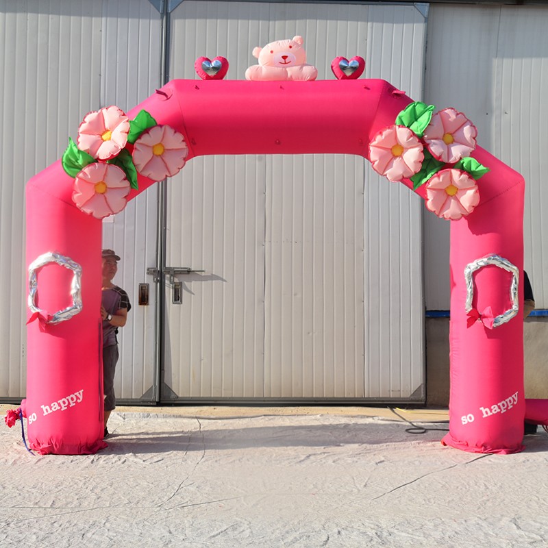 会山镇粉色婚礼拱门